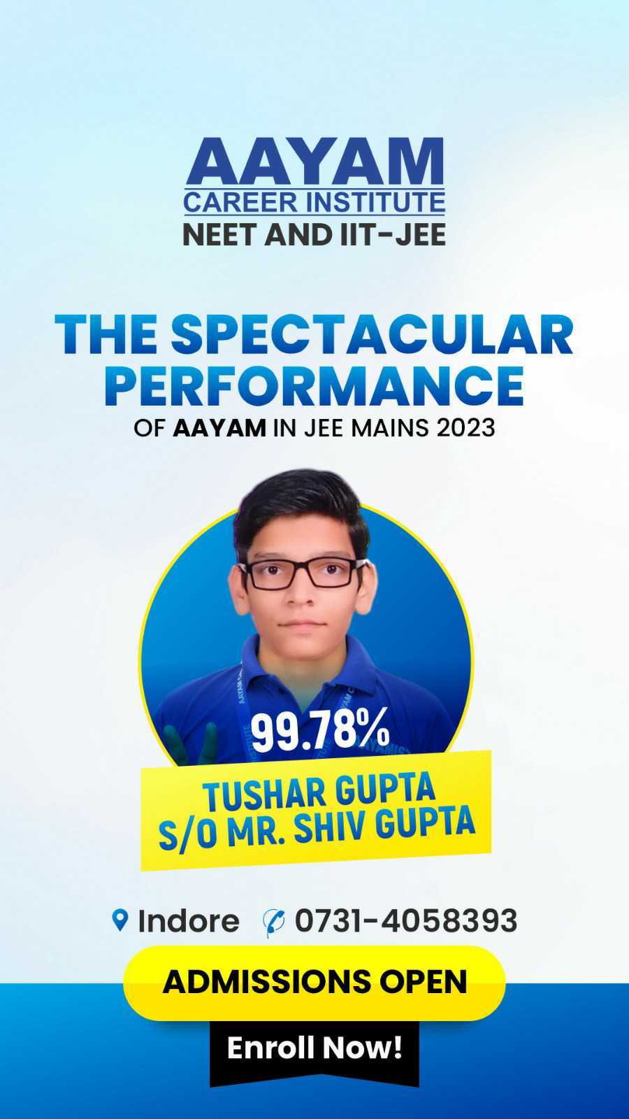 JEE Mains 2023 result poster 1